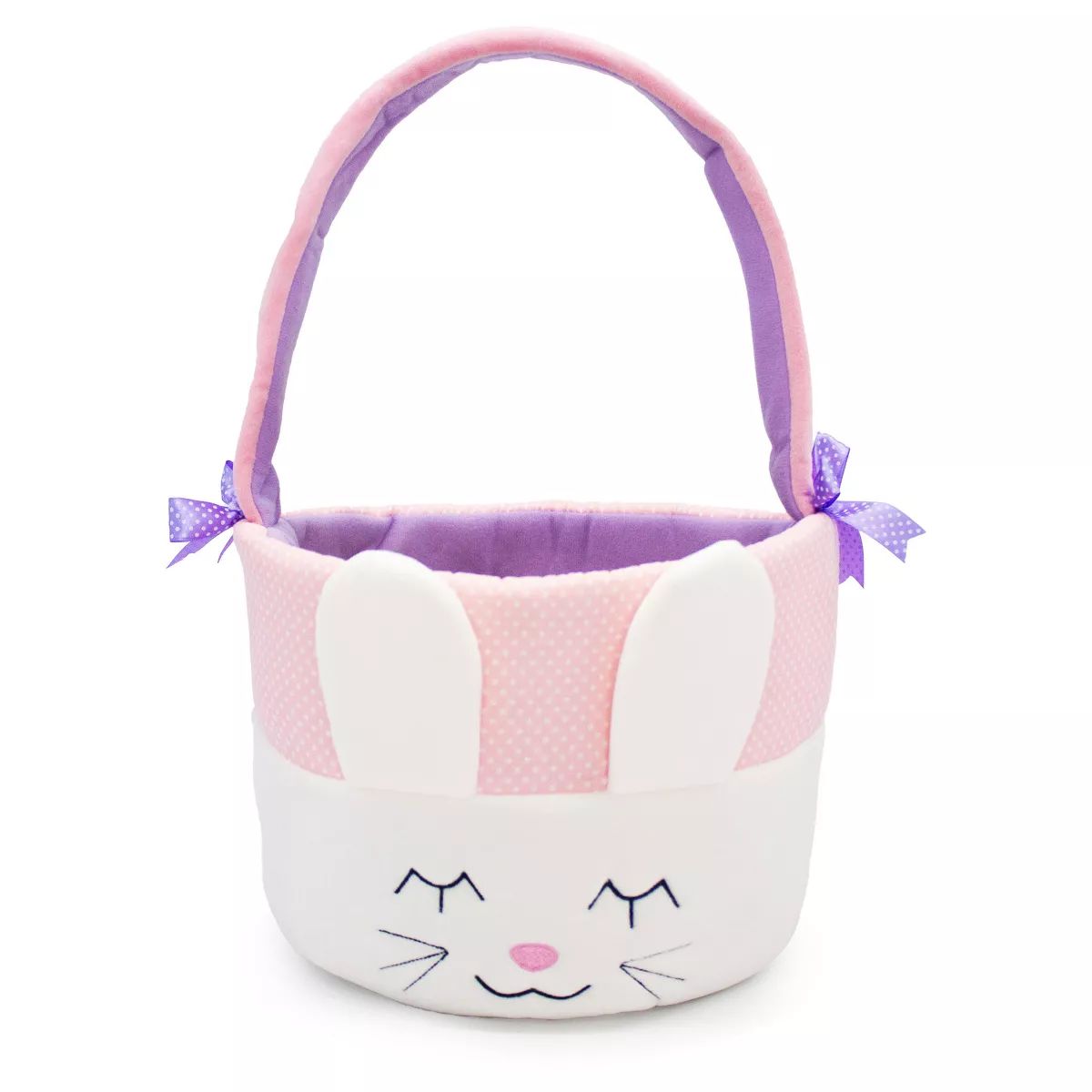 Plush Easter Bunny Baskets for Kids with Handles, White - Plushible | Target