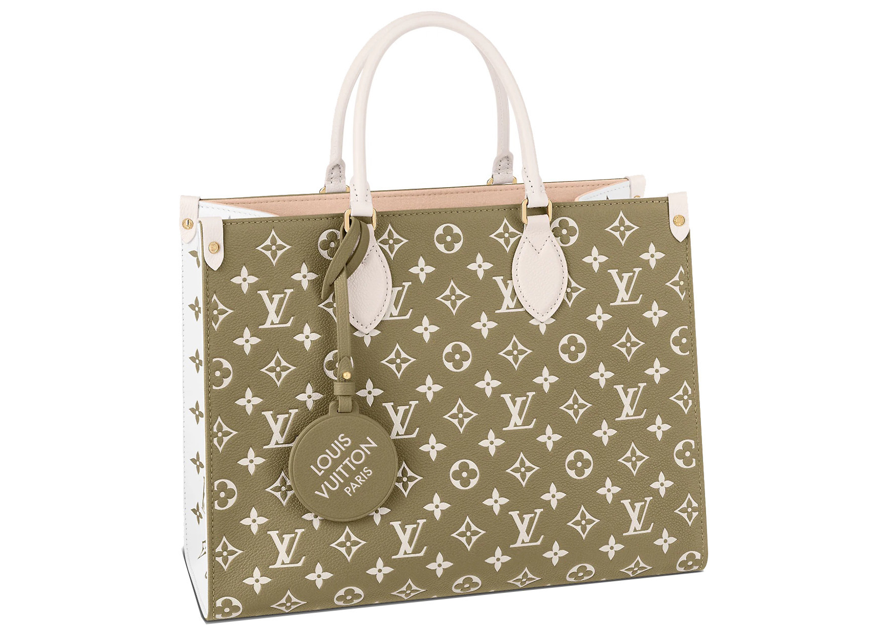 Louis Vuitton Onthego MM Khaki Green/Beige/Cream | StockX