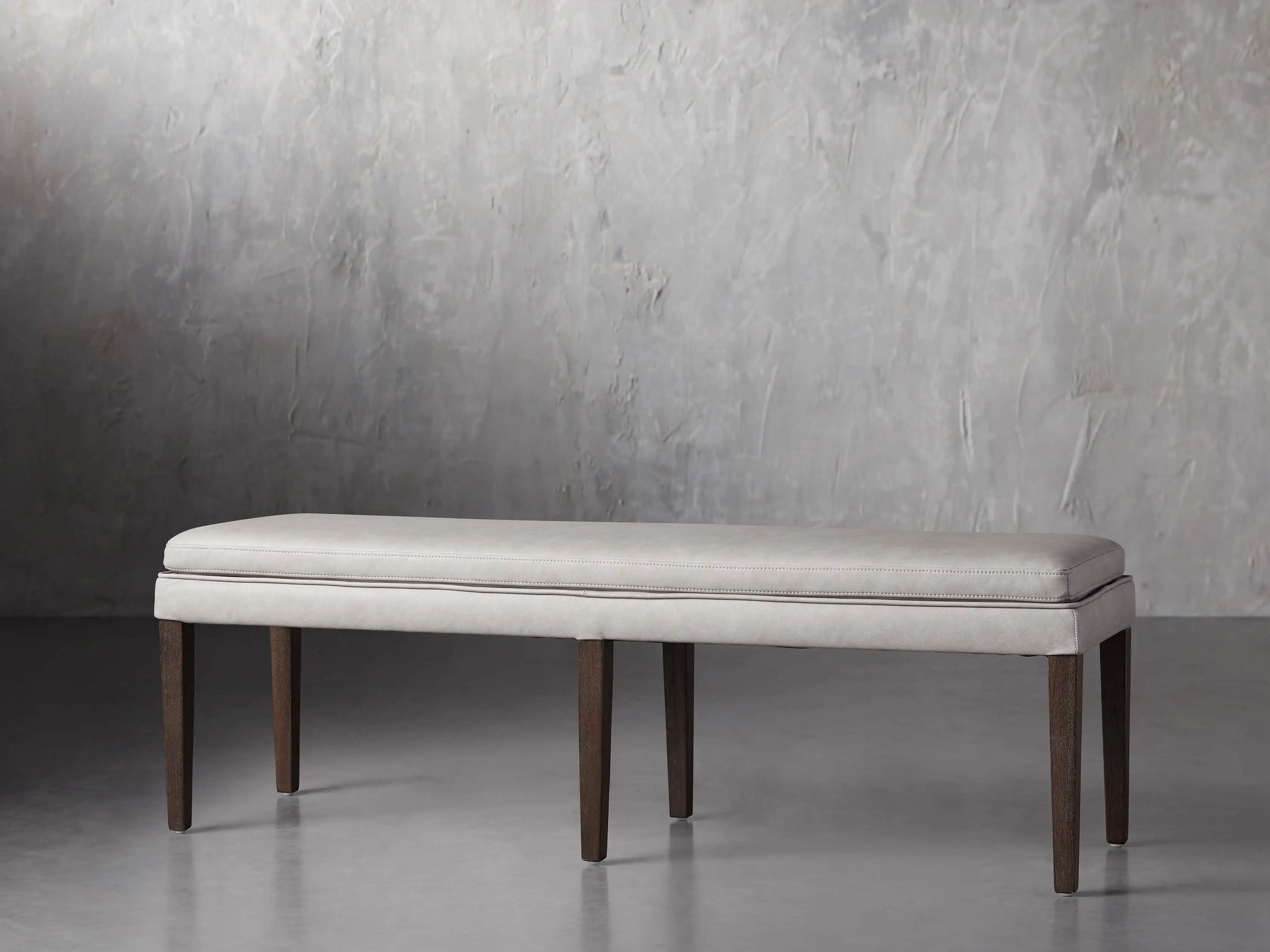 Lunden Faux Leather Backless Bench | Arhaus