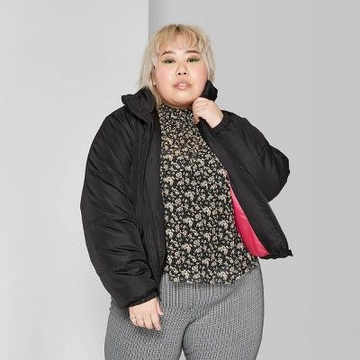 Women's Plus Size Long Sleeve Zip-Up Puffer Jacket - Wild Fable™ | Target