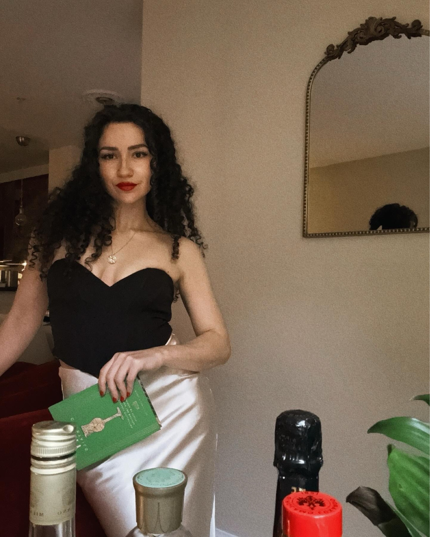 Black bustier &  cream satin midi skirt always works 🖤🤍 capsule wardrobe staples 

#LTKstyletip