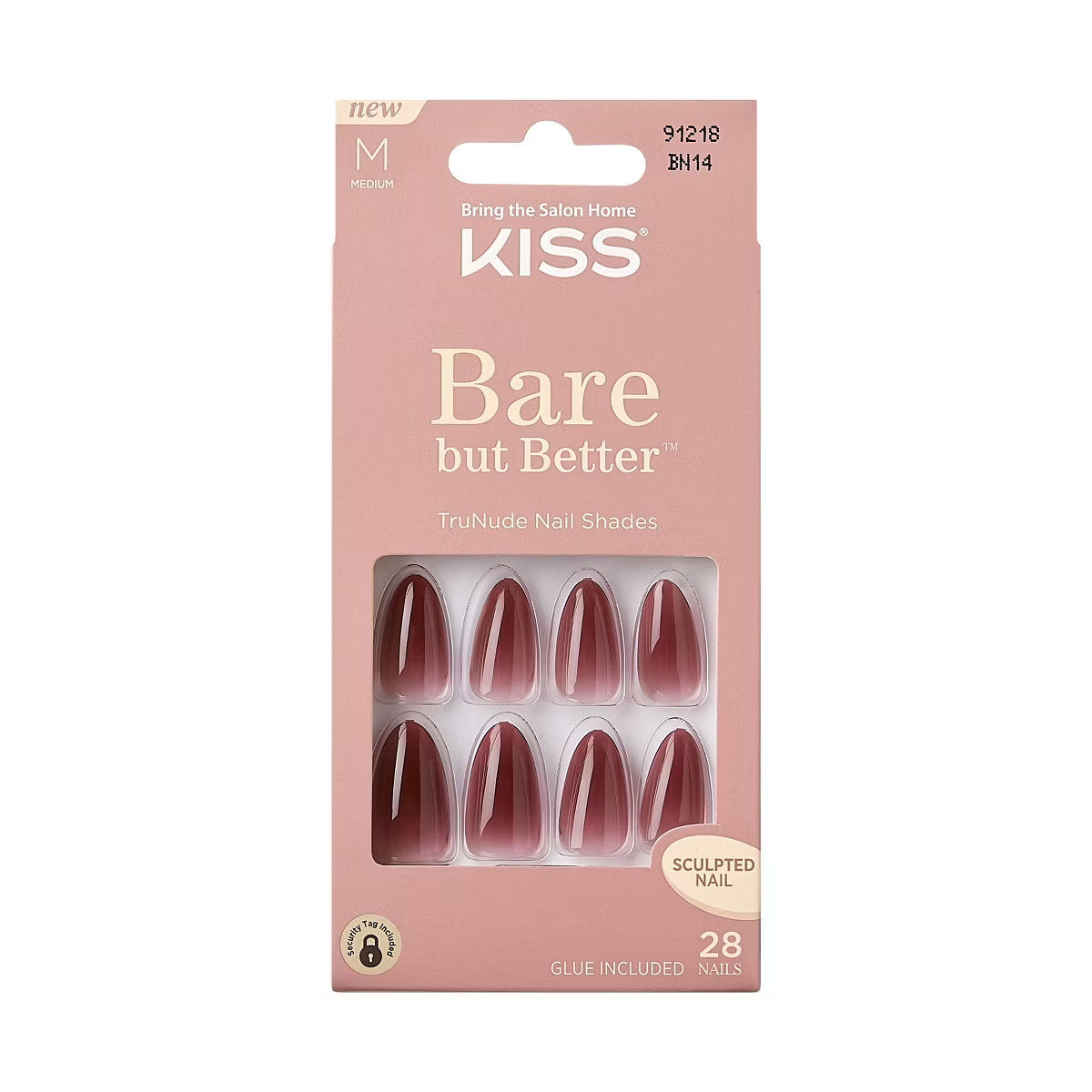 KISS Products Bare-But-Better TruNude Press-On Fake Nails - Medium Almond - Chemistry - 28ct | Target