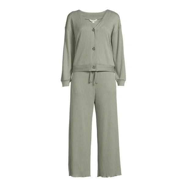 Secret Treasures Women's Cardigan and Cami Top Sleep Set, 2-Piece - Walmart.com | Walmart (US)