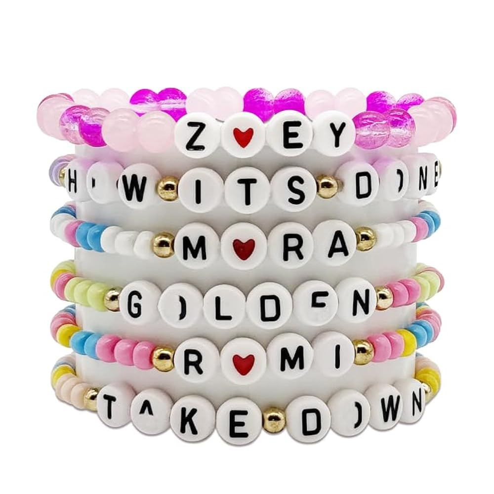 AURTHOS Girls Bracelets 6Pcs Inspired Merch Bracelets Set Stretch Friendship Bracelets Cosplay Me... | Amazon (UK)