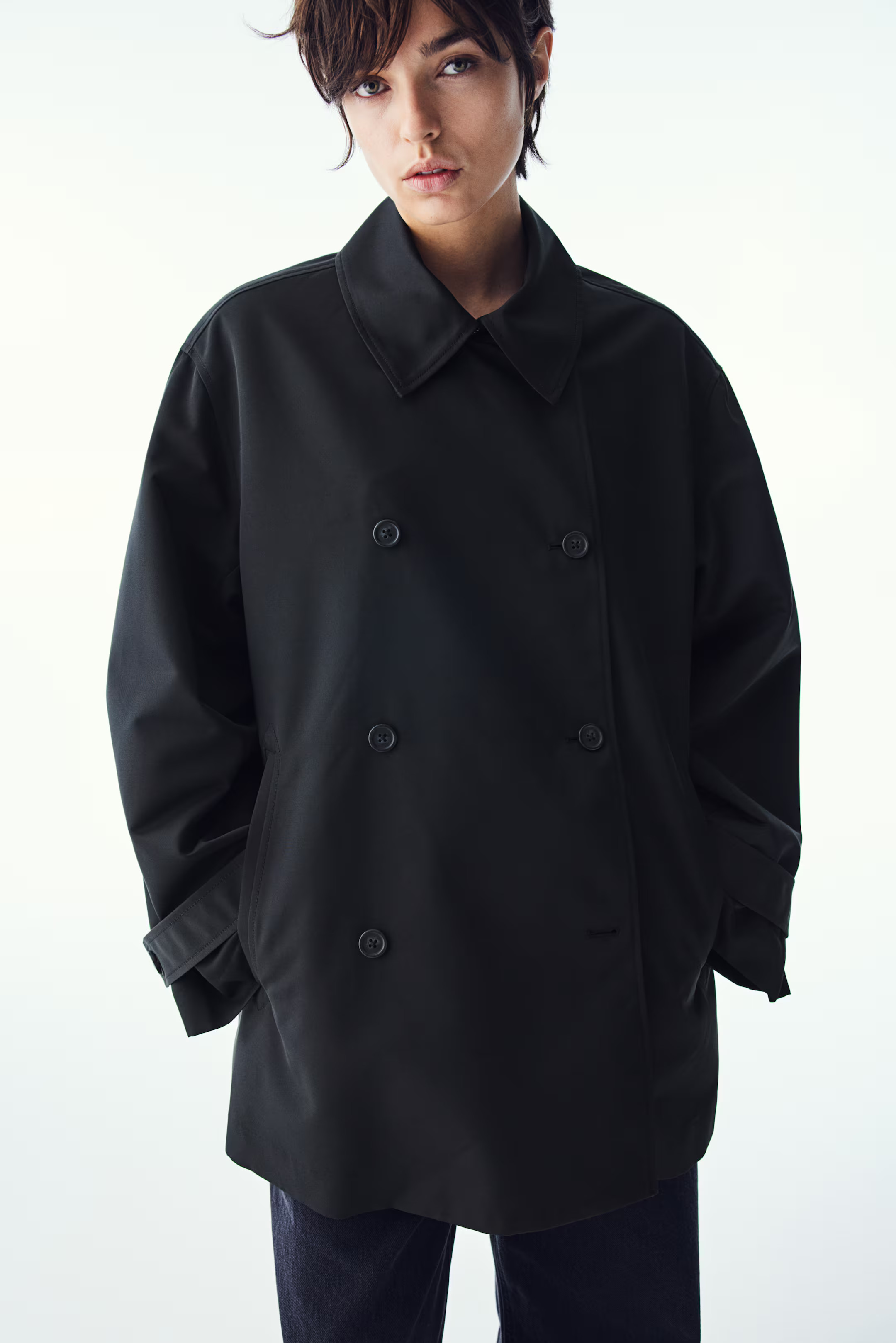 Short Trench Coat - Black - Ladies | H&M US | H&M (US + CA)