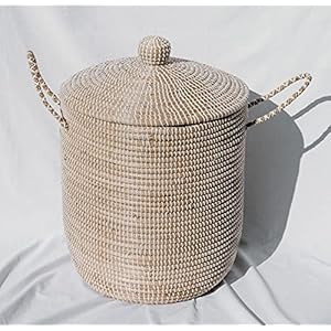 Jolie Market Paris Wicker Laundry Hamper - Bohemian Seagrass Laundry Hamper Basket- Storage Bin, Hom | Amazon (US)