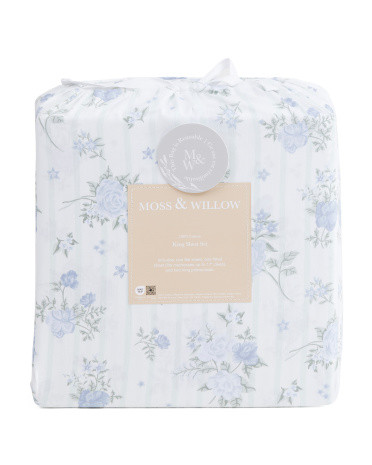 Romantic Floral Striped Sheet Set | TJ Maxx