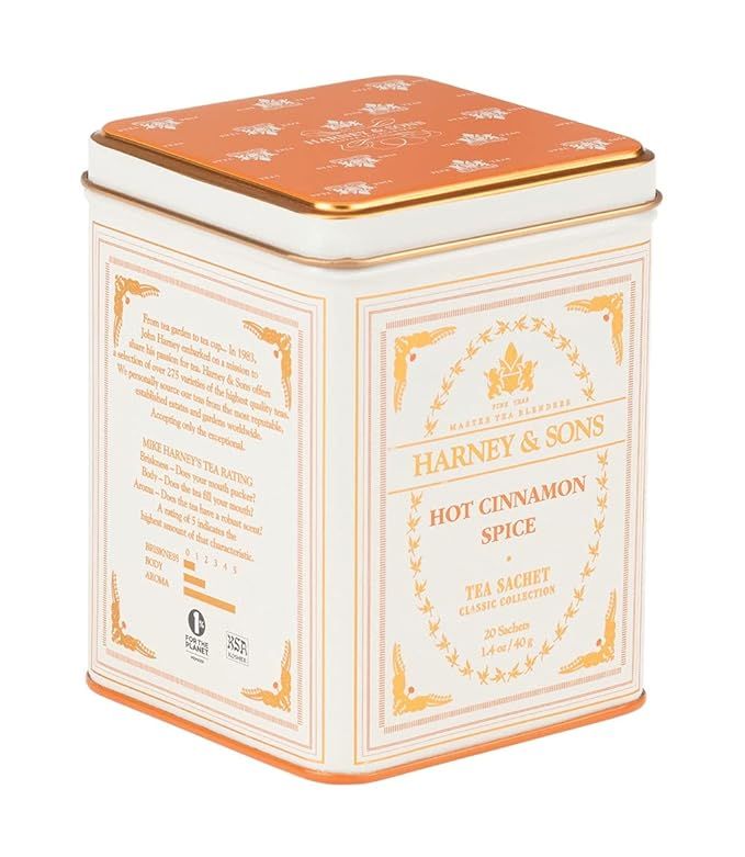 Harney & Sons Classic Hot Cinnamon Spice Tea, 20 Tea Sachets, 1.4 oz | Amazon (US)