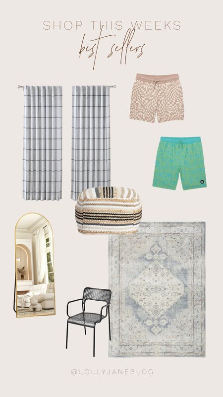 Shop this weeks best sellers from Amazon, Walmart, and Target! 🩷

This weeks best sellers include curtains, rugs, pouf, a mirror, some toddler swim trunks, and a cute accent chair! 🫶🏻

#LTKhome #LTKstyletip #LTKxTarget