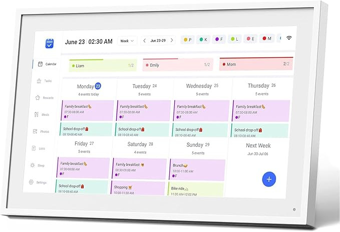 15.6" Smart Digital Calendar, Meal Schedule, Duty Chart, HD Smart Touch Screen Home Interactive E... | Amazon (US)