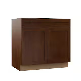Hampton Bay Designer Series Soleste Assembled 36x34.5x23.75 in. Base Kitchen Cabinet in Spice B36... | The Home Depot