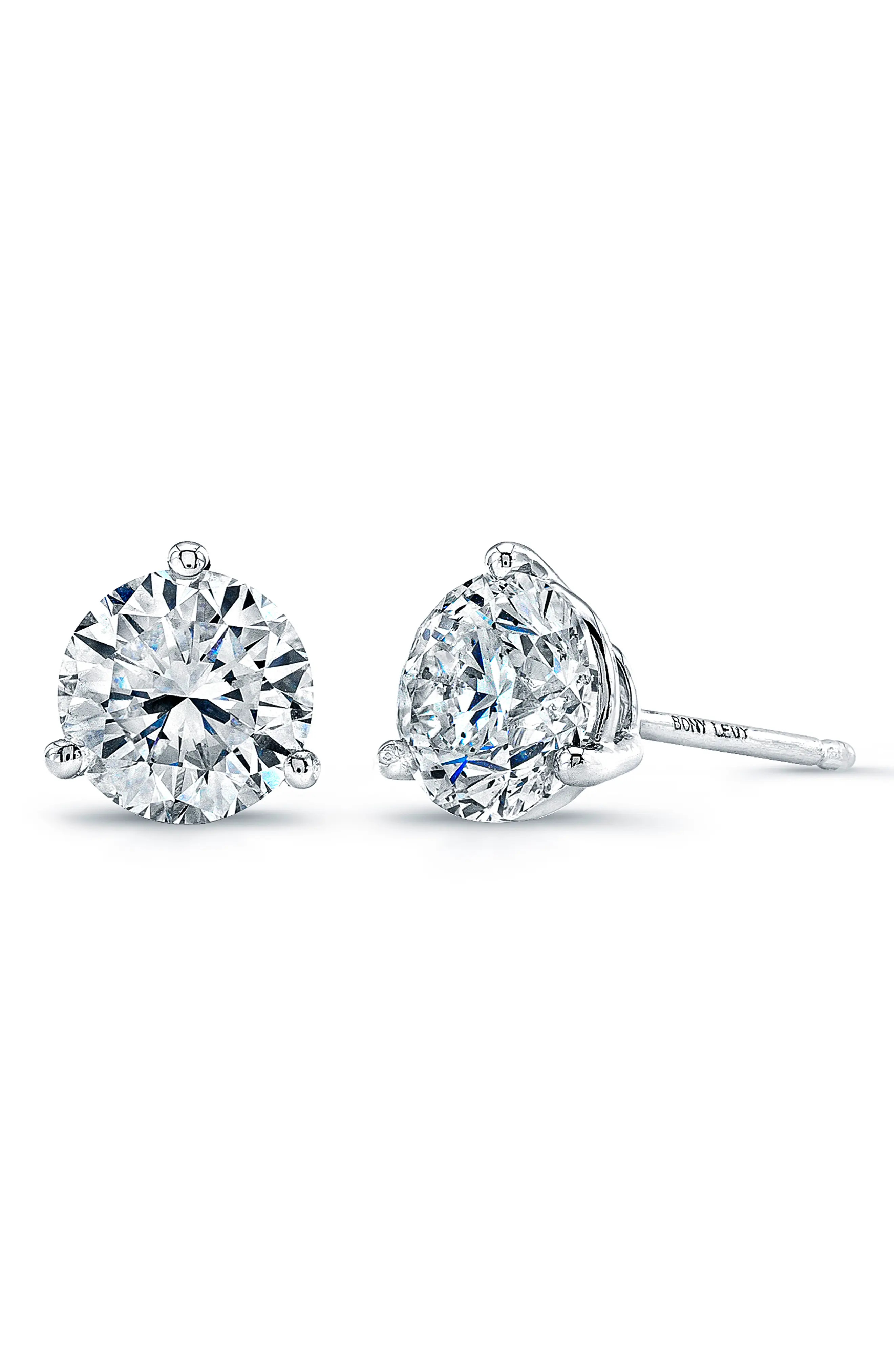 18K Gold Round Cut Diamond Stud Earrings - .05ct.\u2013.50ct. | Nordstrom | Nordstrom
