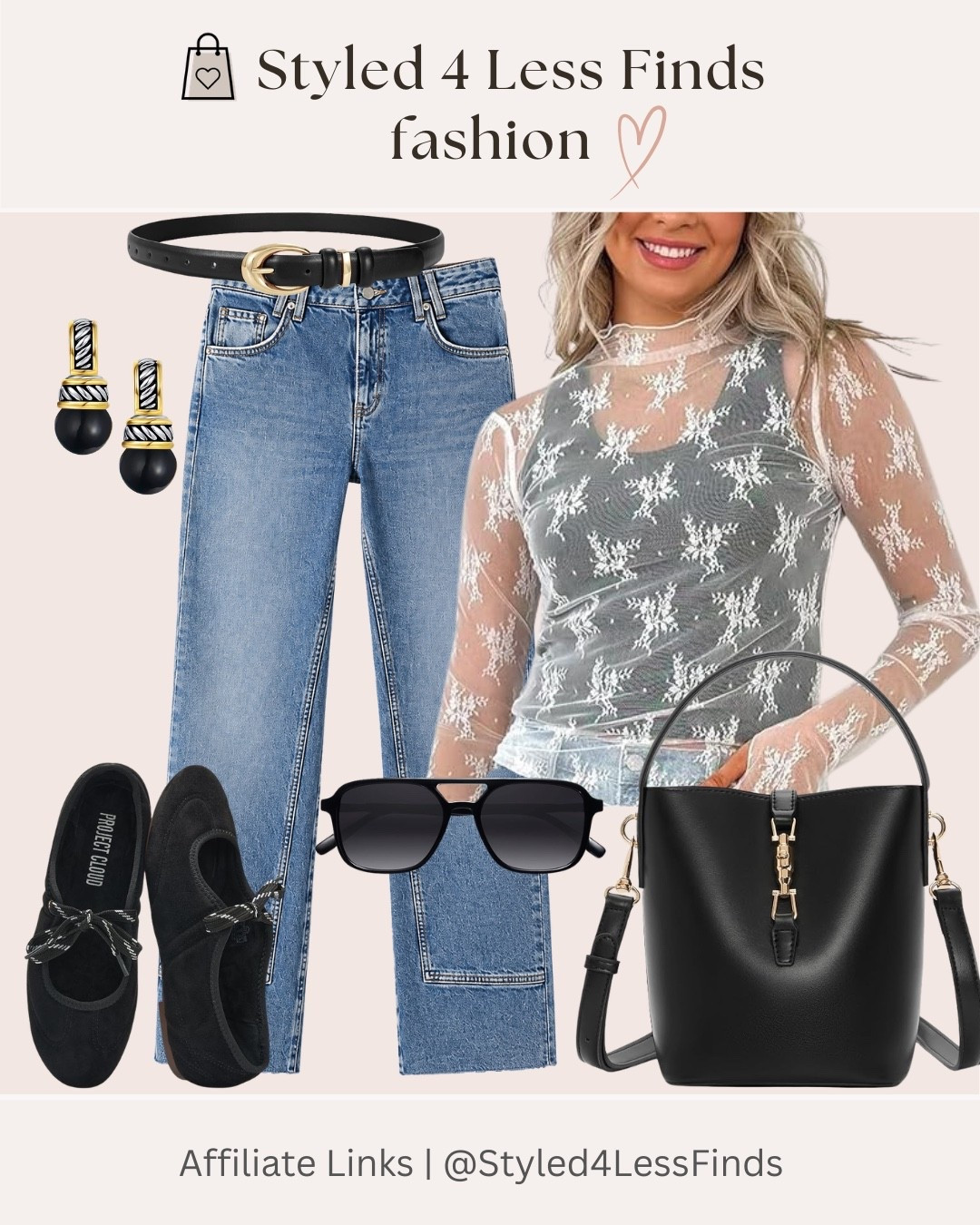 ✨ EASY EVERYDAY STYLE ✨

A simple outfit that looks effortlessly polished! 🤍 I love the mix of relaxed straight-leg denim with a feminine embroidered sheer top, then adding black accessories to pull everything together. The ballet flats make it comfortable enough for everyday, while the gold details add that little elevated touch.

Style tip: When wearing a lighter denim wash, add black accessories—belt, shoes and handbag—to create contrast and make the whole outfit feel more pulled together. 👖🖤

#LTKcanada #LTKfall #LTKover50style