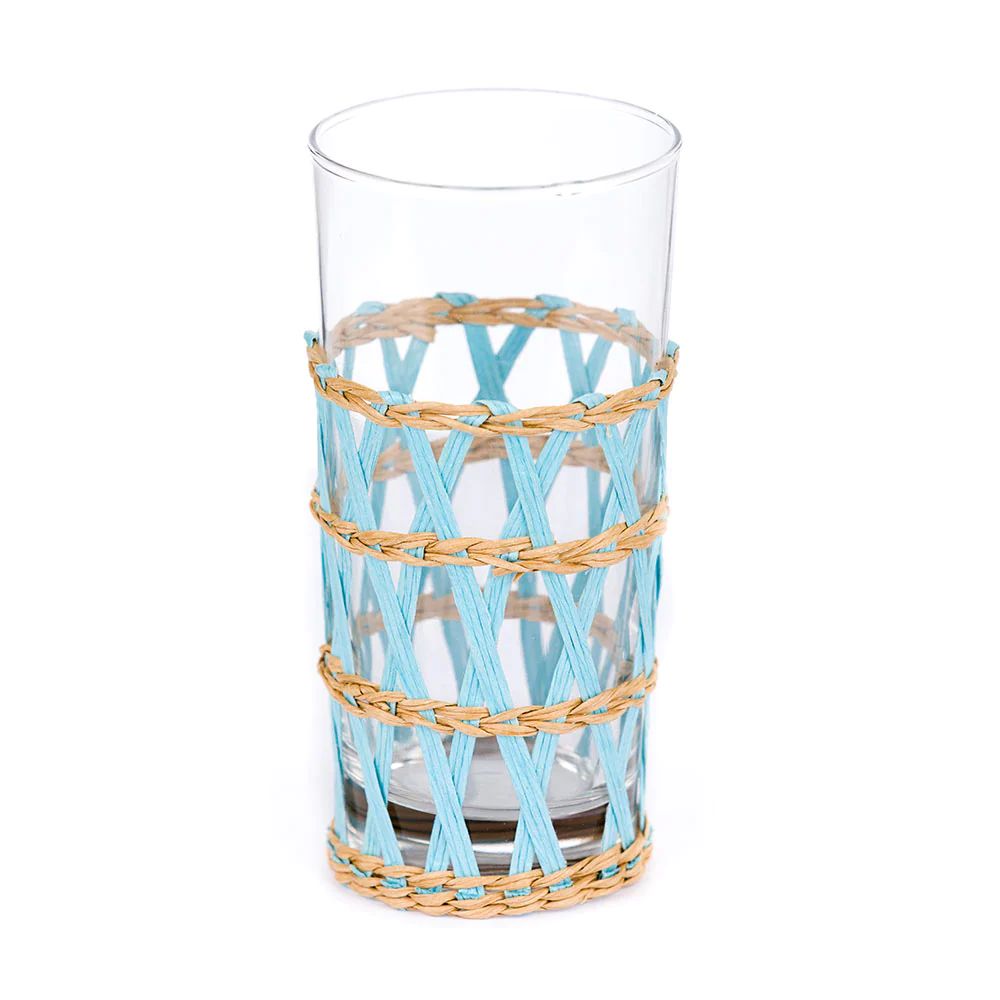 Island Wrapped Ice Tea Light Blue, Set of 4 | Amanda Lindroth