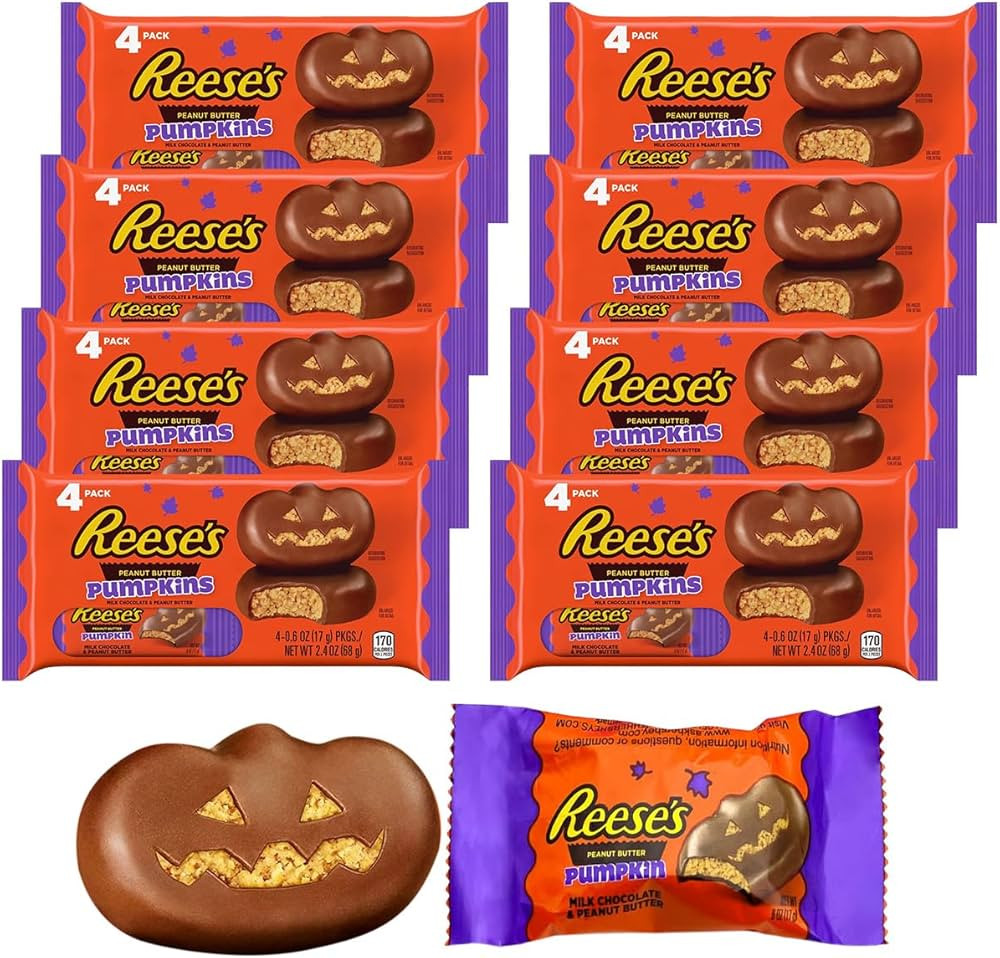 Peanut Butter Pumpkin, 32 PumpkinsReeses Peanut Butter Cups Bulk, Delicious Halloween Chocolate C... | Amazon (US)