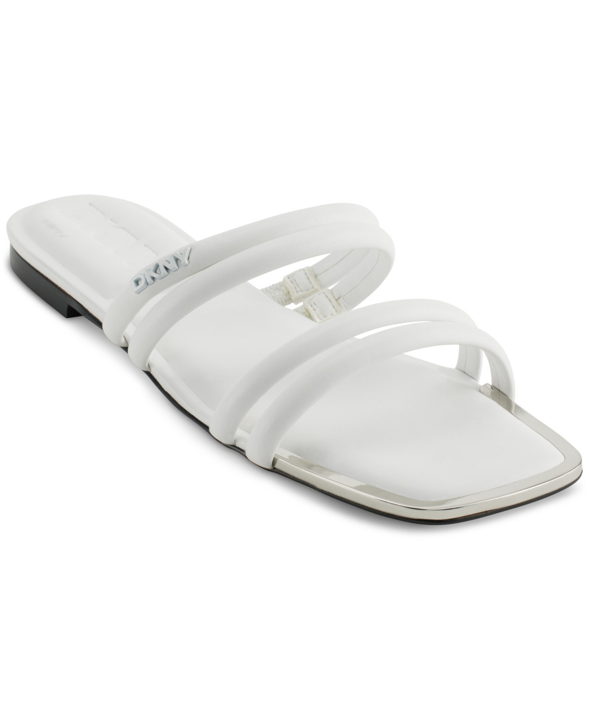 Dkny Women's Dee Strappy Slide Sandals - Brt White | Macy's