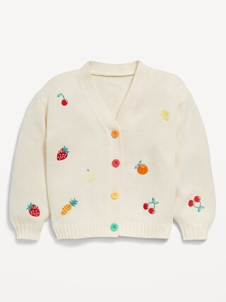 Embroidered Button-Front Cardigan Sweater for Toddler & Baby | Old Navy (CA)