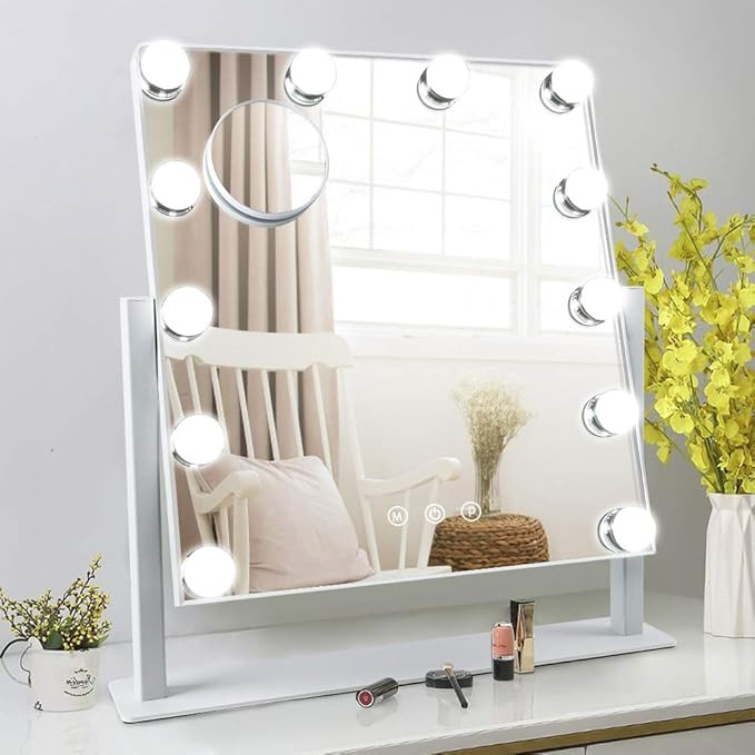 Depuley Hollywood Vanity Mirror Lighted Makeup Mirror, Personal Makeup Mirrors with 12pc Dimmable... | Amazon (US)