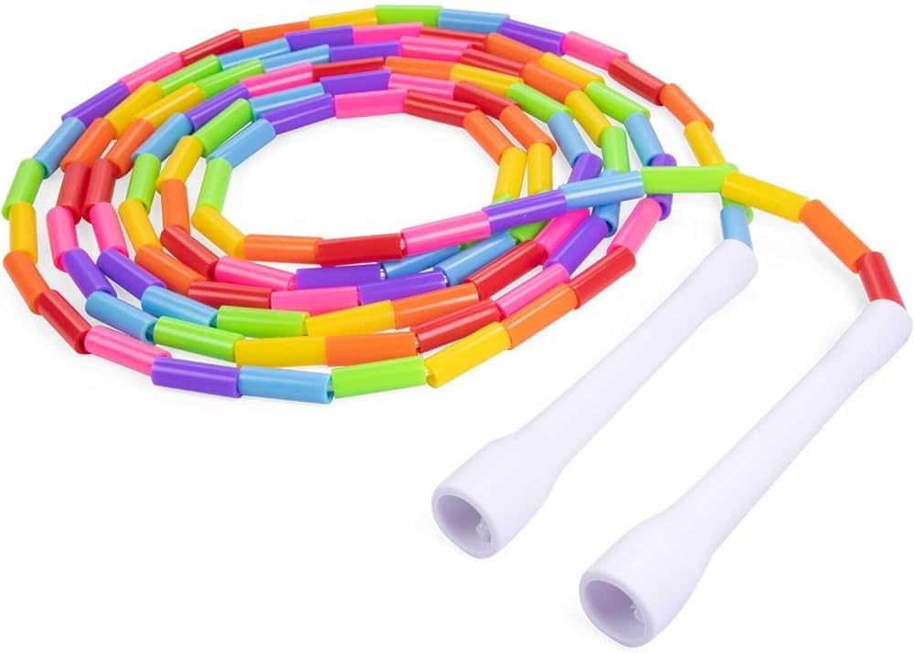 Beaded Kids Exercise Jump Rope - Segmented Skipping Rope for Kids - Durable Shatterproof Outdoor ... | Amazon (US)