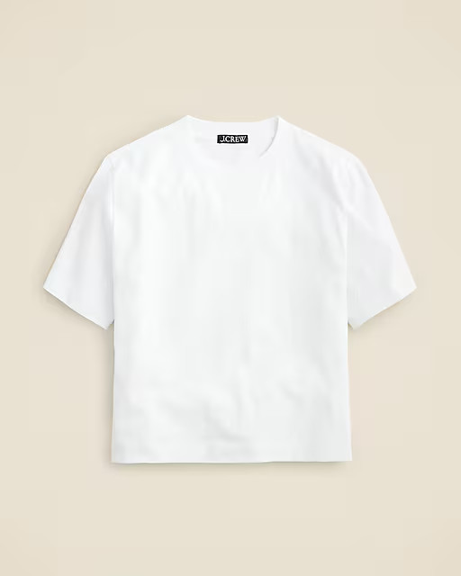 Relaxed premium-weight cropped T-shirt | J. Crew US