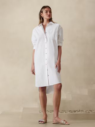 Poplin Midi Shirtdress | Banana Republic Factory