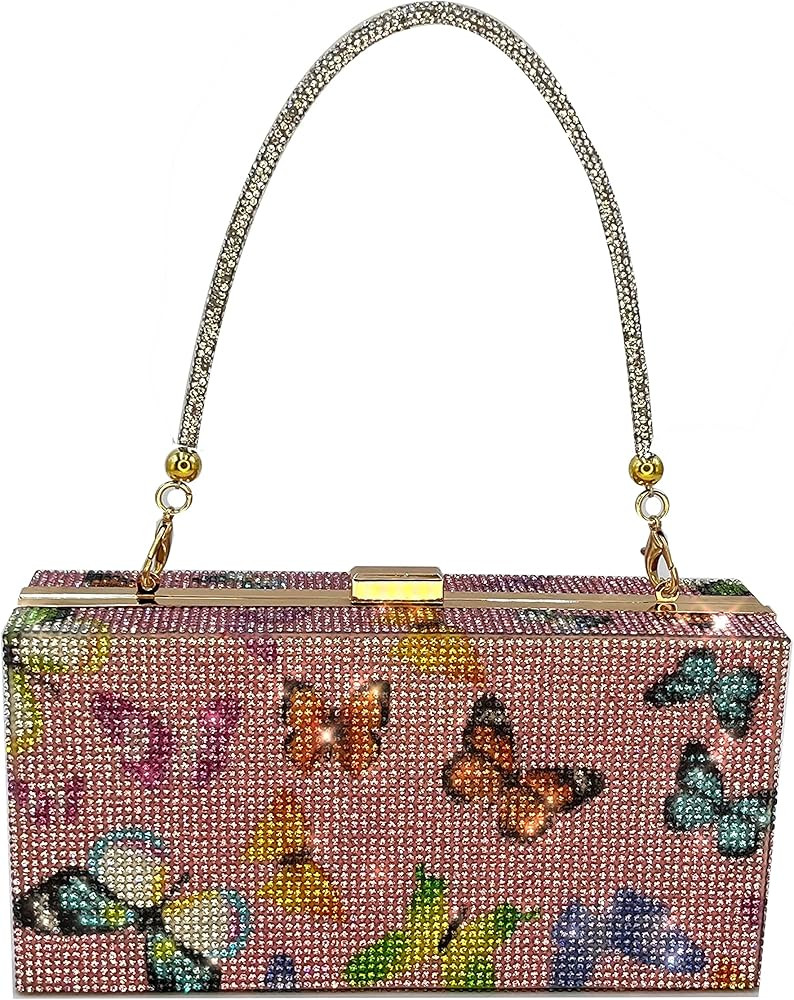 pearl&she Diamond Women Evening Handbags Purse Minaudiere Clutch Bag,Stack of Cash Dollars Crysta... | Amazon (US)