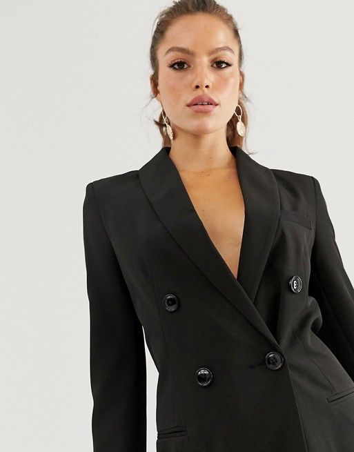 Stradivarius blazer dress in black | ASOS US