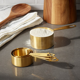 The Container Store® Stainless Measuring Cups Gold Set of 4 | The Container Store