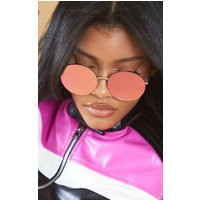 Jeepers Peepers Rose Gold Metal Round Sunglasses | PrettyLittleThing CAN