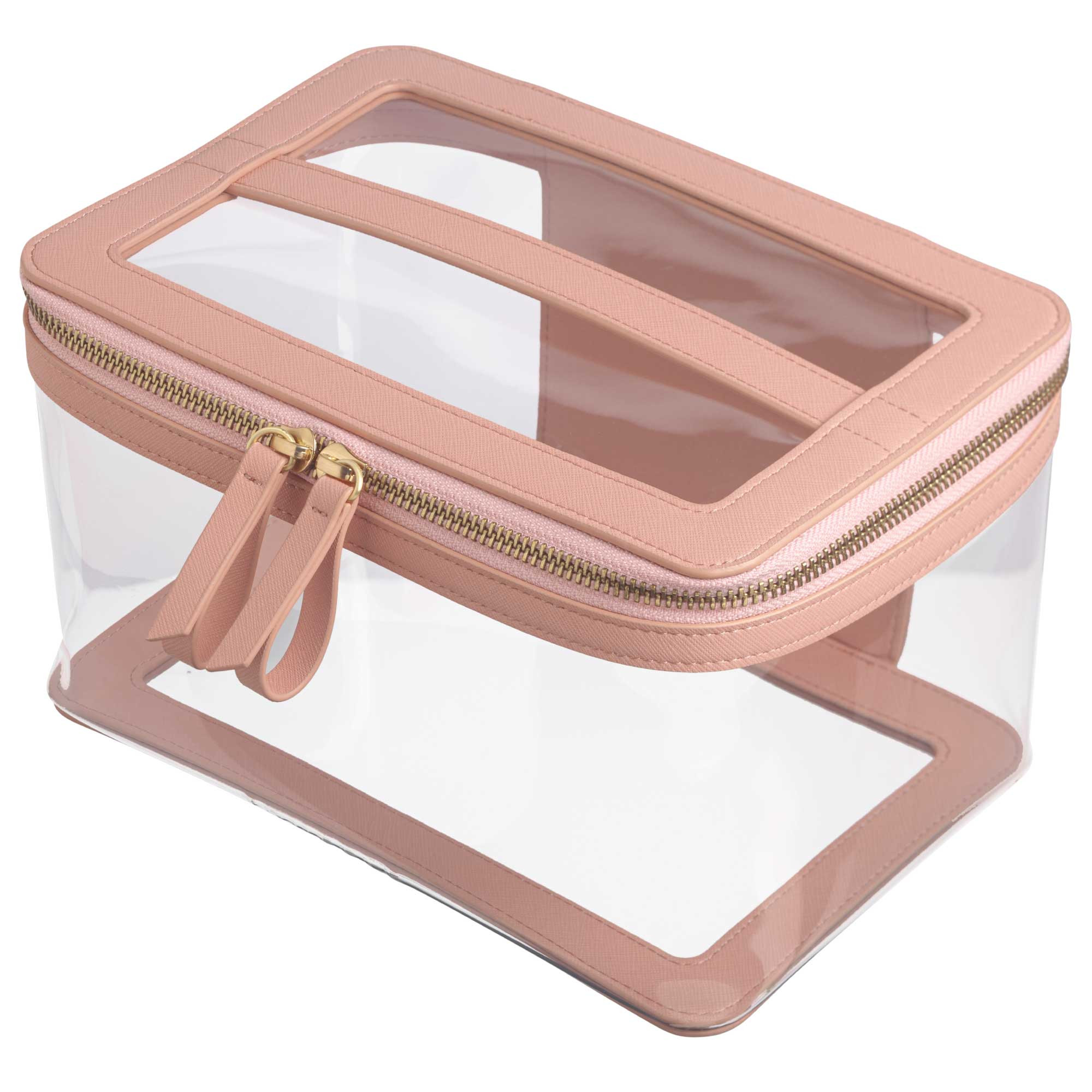 Clarity Jumbo Train Case - Large Clear Cosmetic Train Case | Truffle | TRUFFLE
