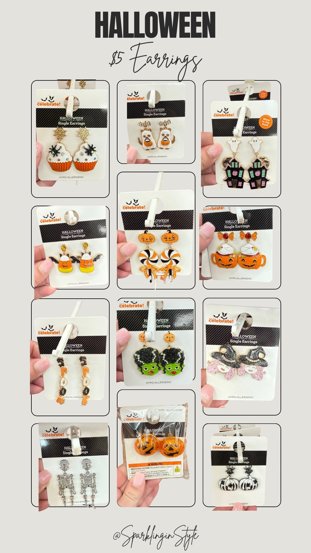 Last-minute rhinestone and light up earrings for $5

Ghost, skull, spiderweb, skeleton, black cat, ghost cowboy hat, pumpkin, witch 

These $5 Walmart Halloween earrings are such a fun and affordable way to add spooky sparkle 👻 and they’re perfect for last-minute outfits!

walmart halloween earrings, skeleton earrings, halloween jewelry, spooky accessories, affordable halloween jewelry, walmart halloween finds, under 5 finds, halloween outfit ideas

#LTKHalloween #LTKFindsUnder50 #LTKStyleTip