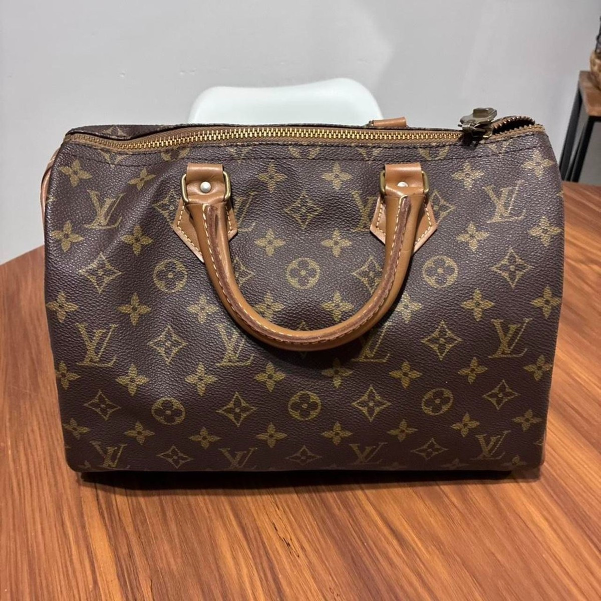 louis vuitton Speedy Shoulder Bag 30 Brown Canvas in dark brown | eBay US
