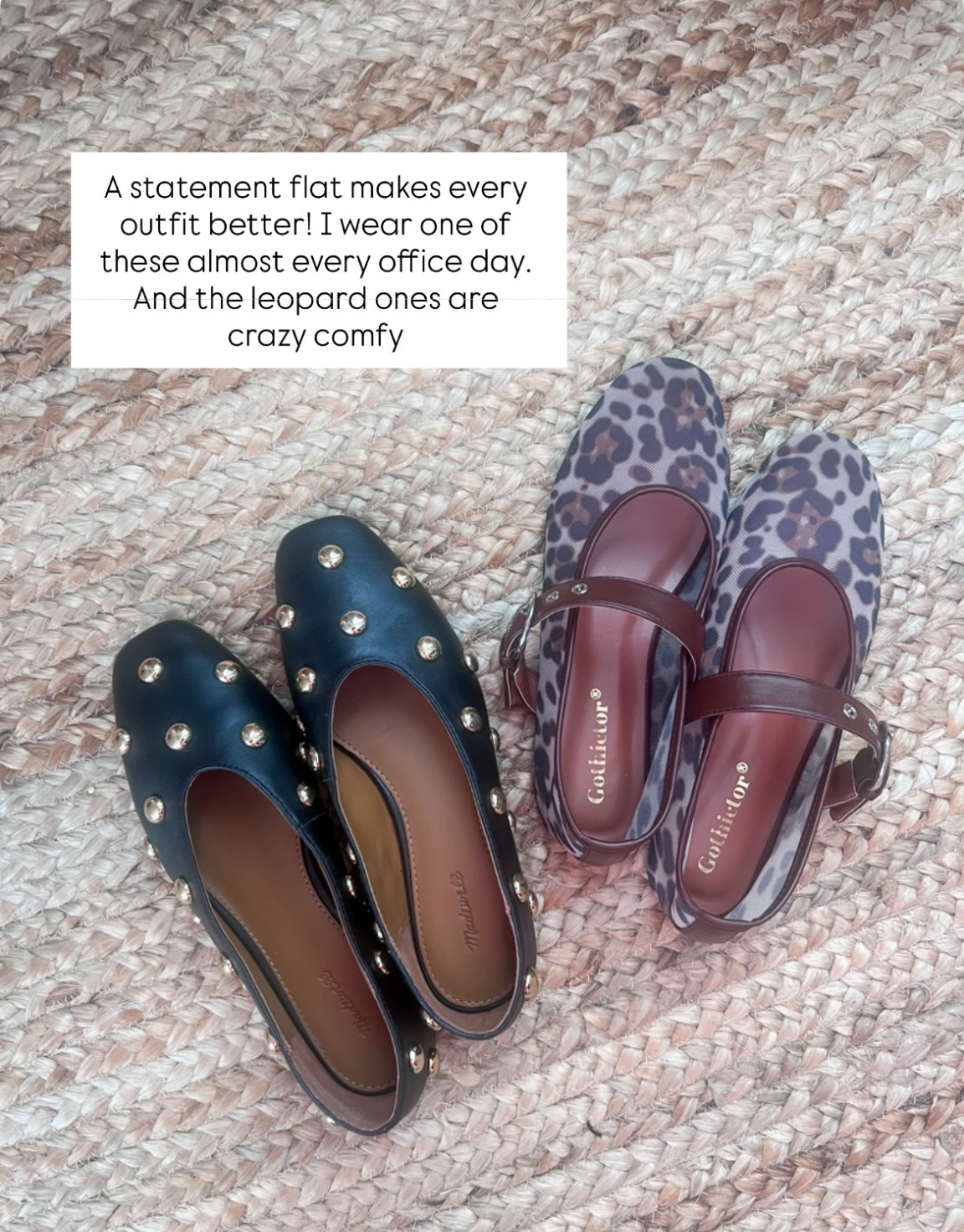 Statement flats make all the difference. Linked exact and similar below

Leopard flats / studded flats / ballet flats / mary Jane flats / cushionaire / Amazon shoes / Madewell / workwear / work shoes / mom style / working mom / closet staples / closet must haves / mom basics / mom must haves 

#LTKmomlife #LTKWorkwear