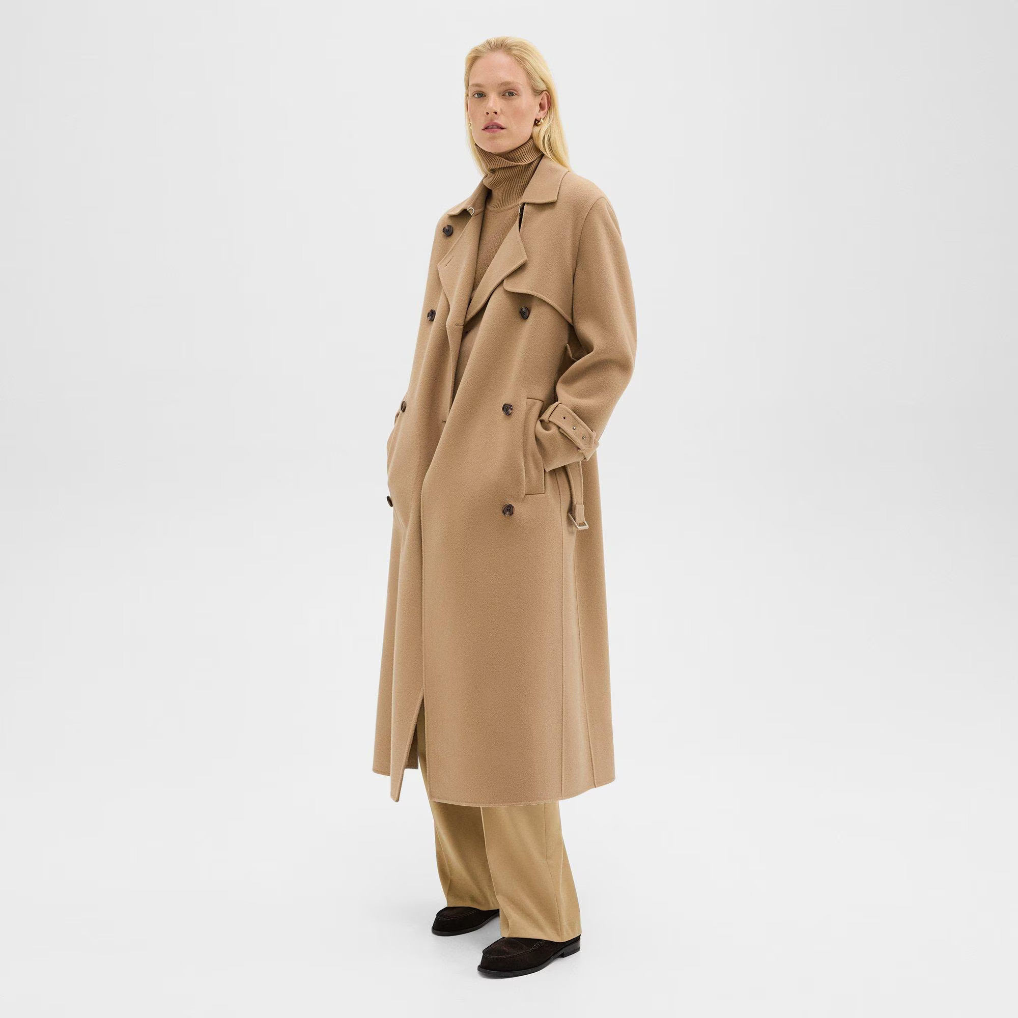 Relaxed Trench Coat in Double-Face Wool-Cashmere | Theory