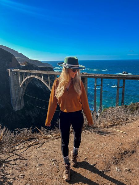 Favorite hiking gear now includes this super soft spanx half zip pullover! I’m wearing an XS in the burnt orange butterscotch but would probably size up to a S just for a bit more length. My hiking boots and fleece lululemon leggings are the best and have been all over the world with me!

#LTKfitness #LTKtravel