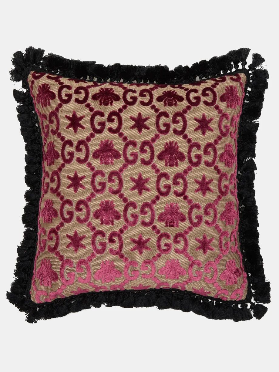 GG-jacquard velvet cushion | Matches (UK)