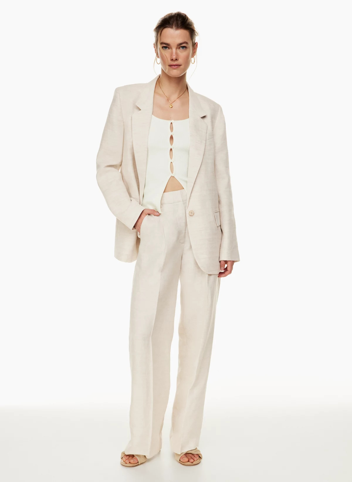 THE EFFORTLESS PANT™ LINEN | Aritzia