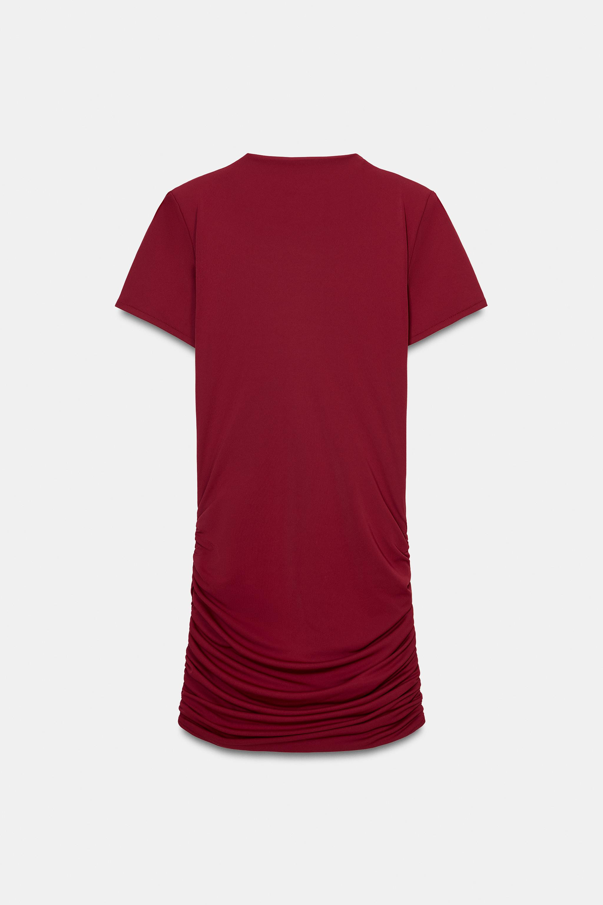 DRAPED DRESS WITH SHOULDER PADS | Zara UK