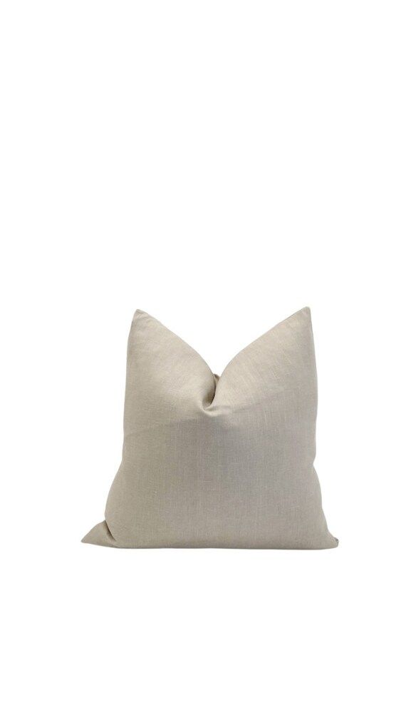 GRANT  Grey Medium Weight Linen Pillow Cover | Etsy | Etsy (US)