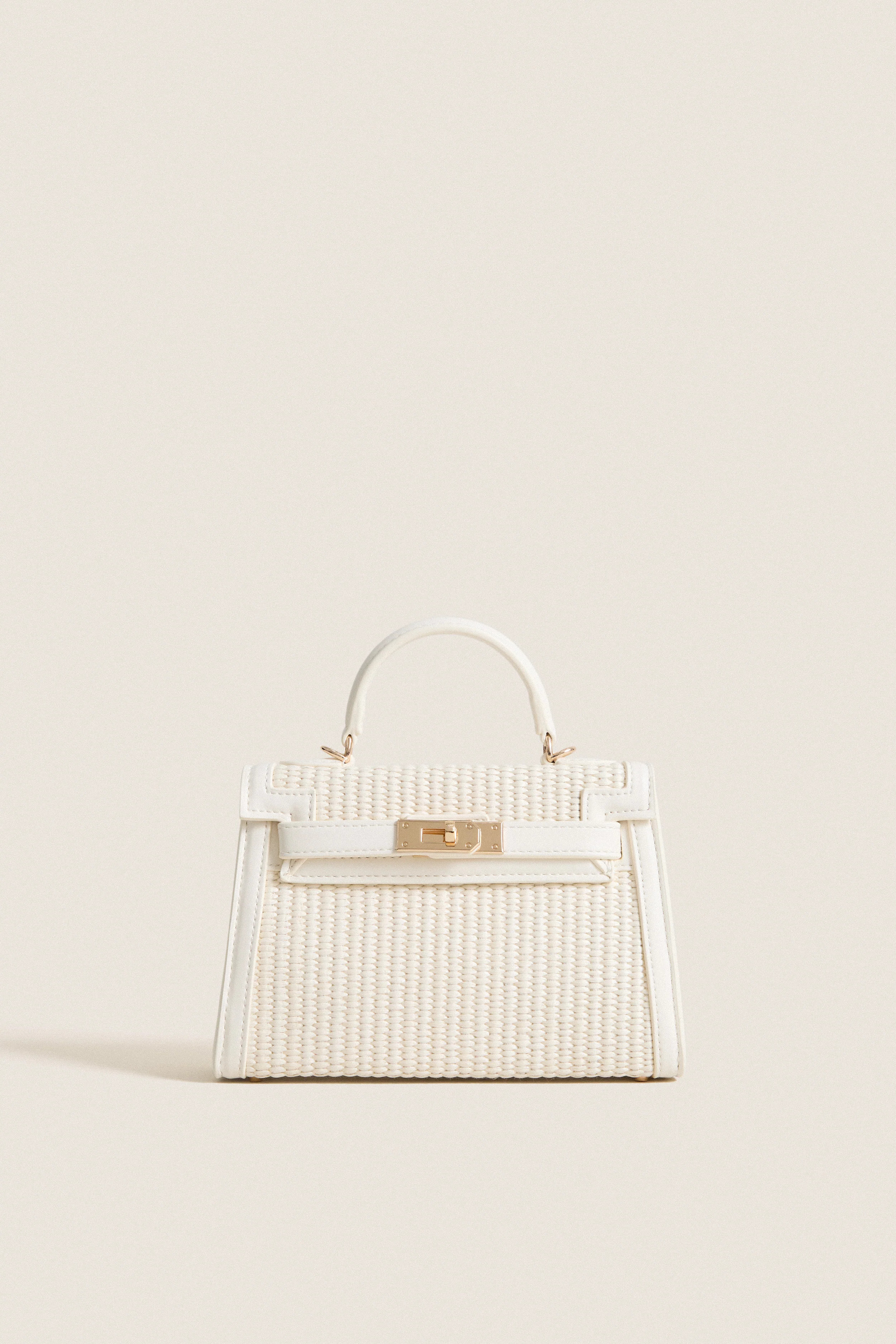 Cream Hariette Raffia Handle Bag | Tuckernuck (US)