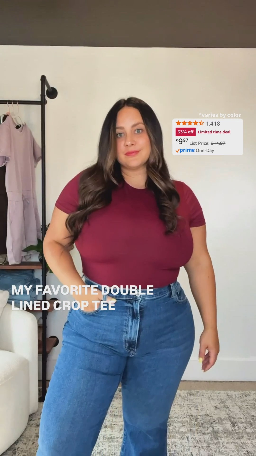 Top shown in size XL, recommend an XXL if you want a bit more length. 

Double lined, thick, can wear bra free because mid compression 

#LTKSaleAlert #LTKStyleTip