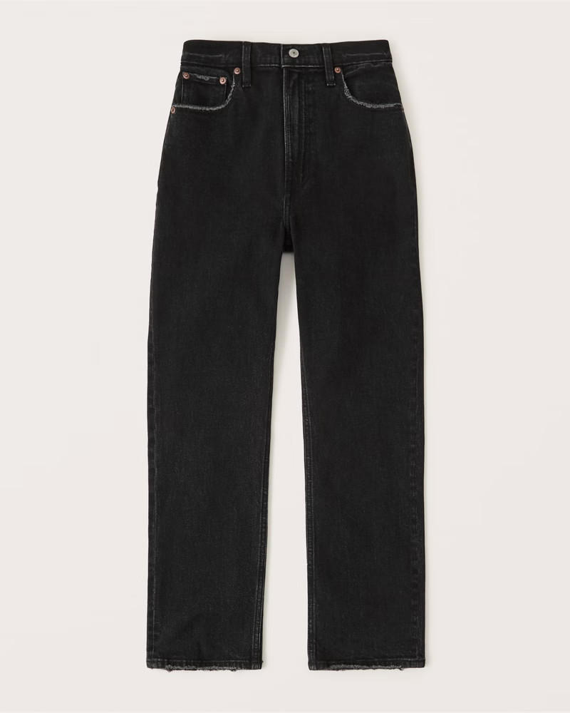 Ultra High Rise Ankle Straight Jeans | Abercrombie & Fitch (US)