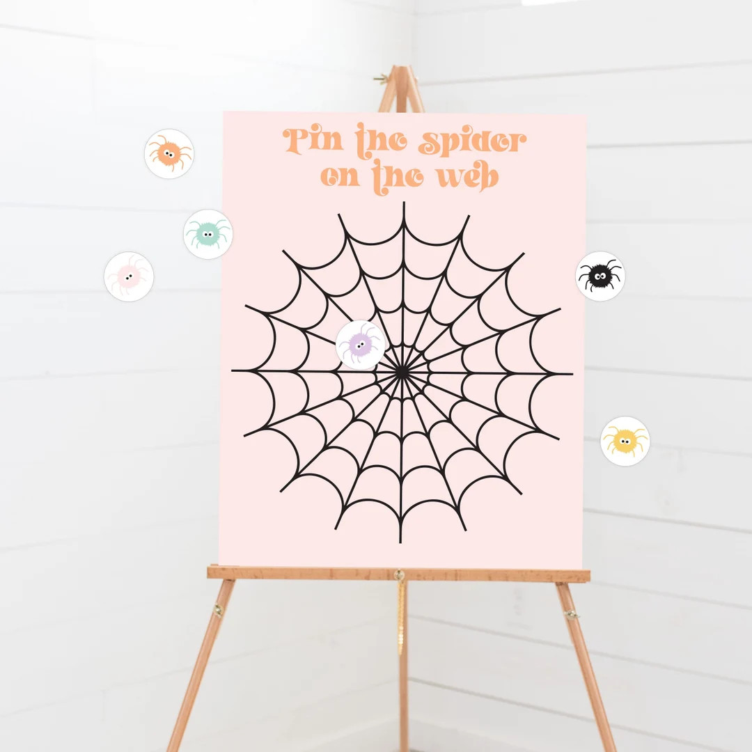 Pin the Spider on the Web Game Printable Pin the Tail - Etsy Canada | Etsy (CAD)