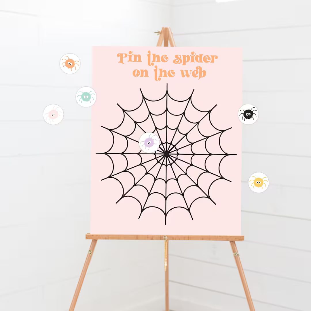 Pin the Spider on the Web Game Printable Pin the Tail - Etsy Canada | Etsy (CAD)