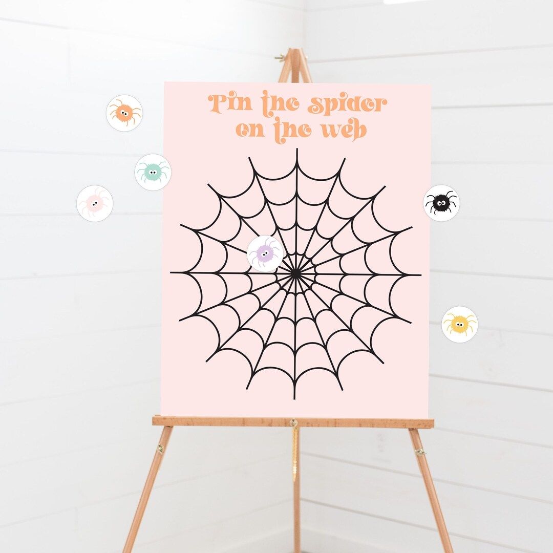 Pin the Spider on the Web Game  Printable Pin the Tail - Etsy | Etsy (US)