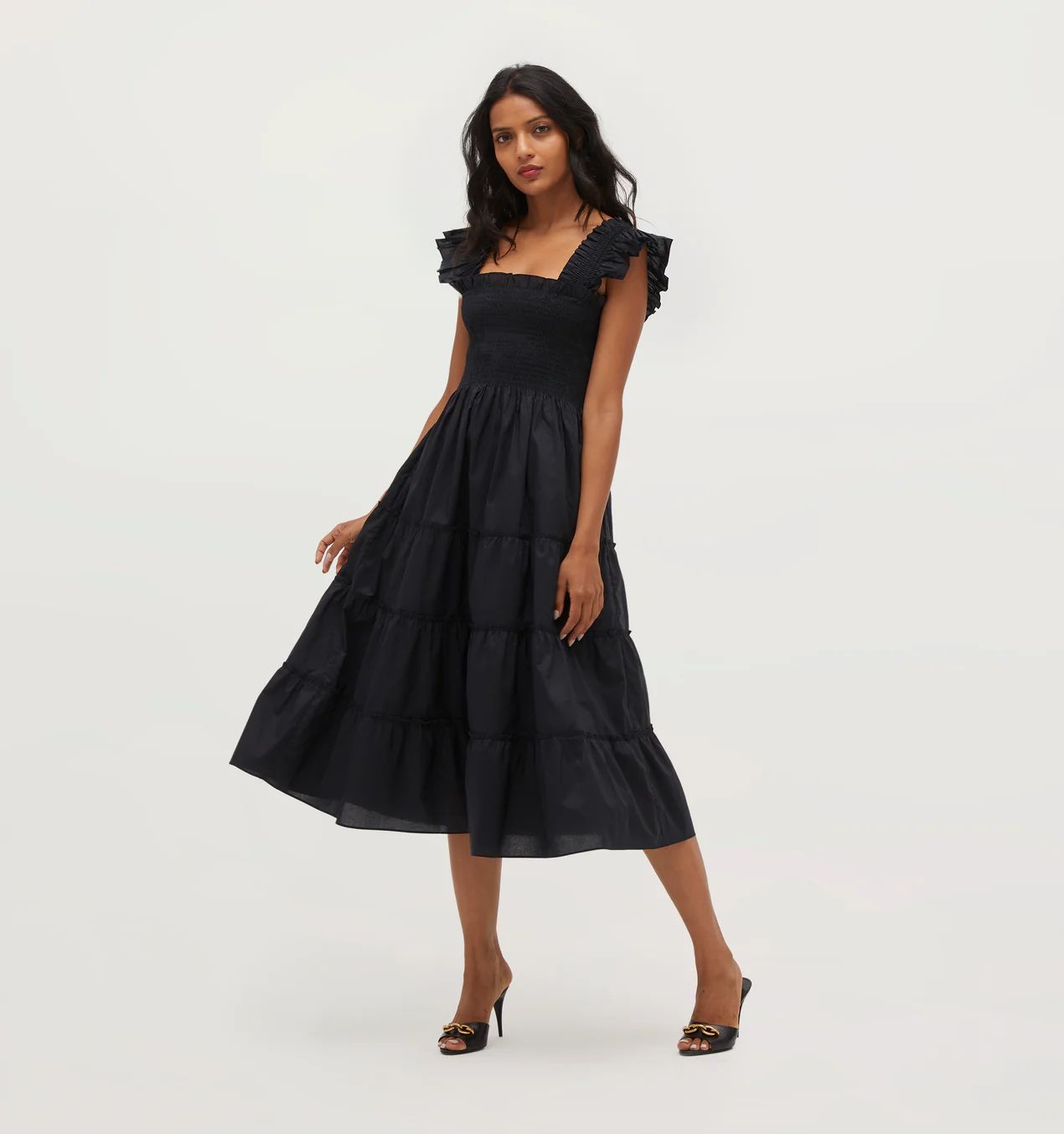 The Ellie Nap Dress - Black Crepe | Hill House Home