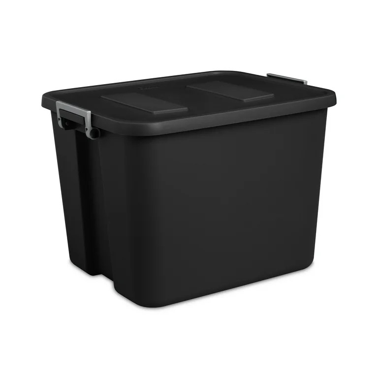Sterilite 20 Gallon Latch Tote Plastic, Black - Walmart.com | Walmart (US)