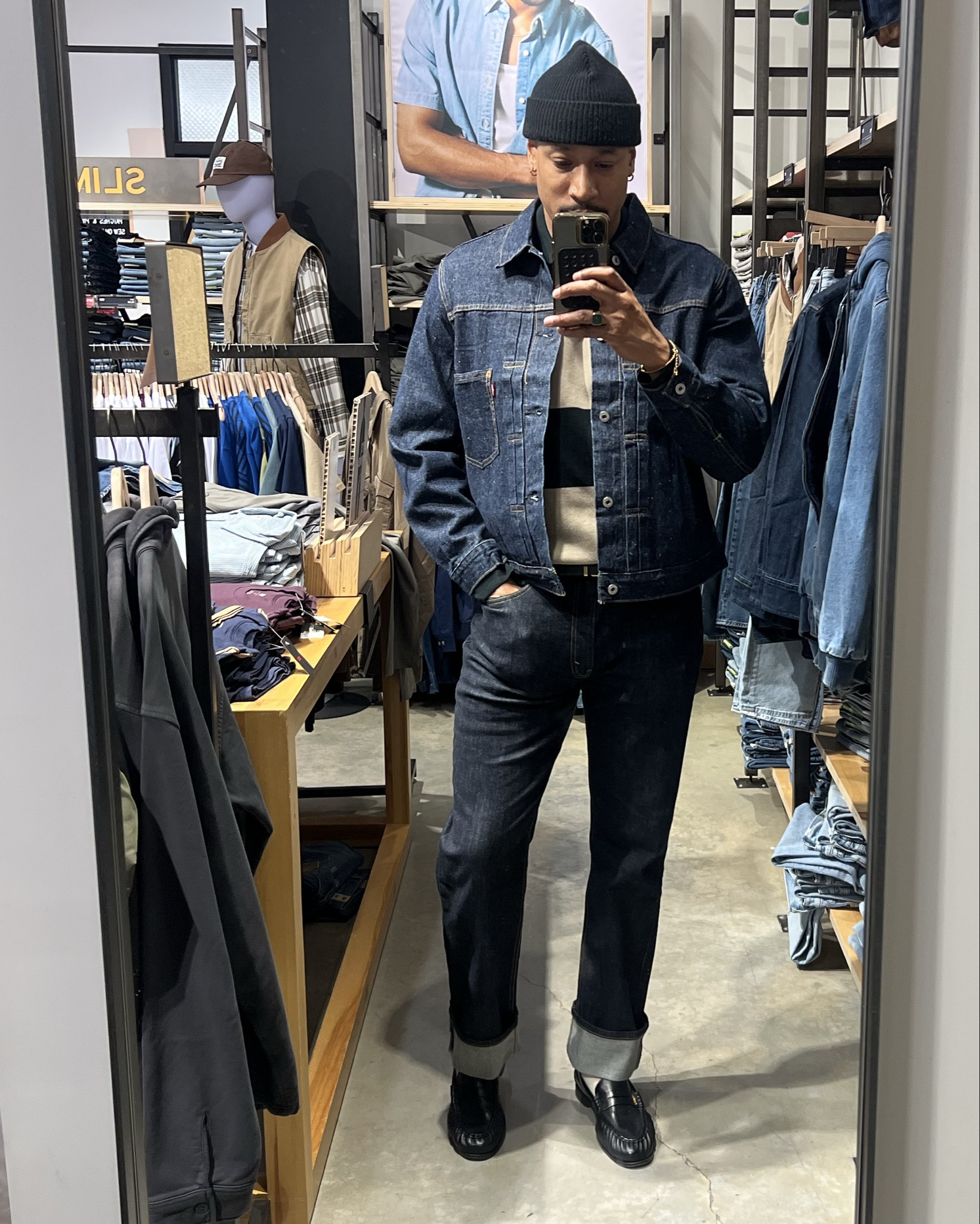 This Levi denim jacket has a vintage inspired silhouette with a relaxed fit. Layering this outfit adds to its stylish and casual appeal. I went a size down from my usual for a more structured look.

#LTKStyleTip #LTKFindsUnder100