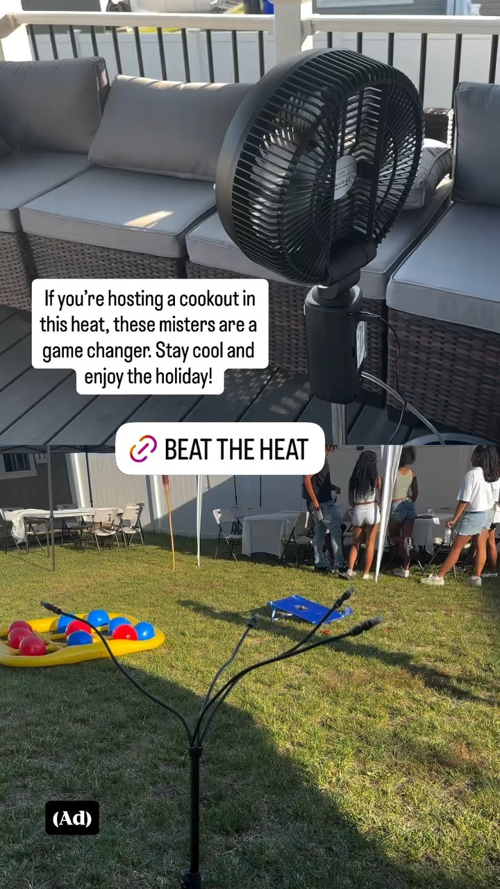(Ad)  If you’re hosting a cookout in this heat, these misters are a game changer. Stay cool and enjoy the holiday!
