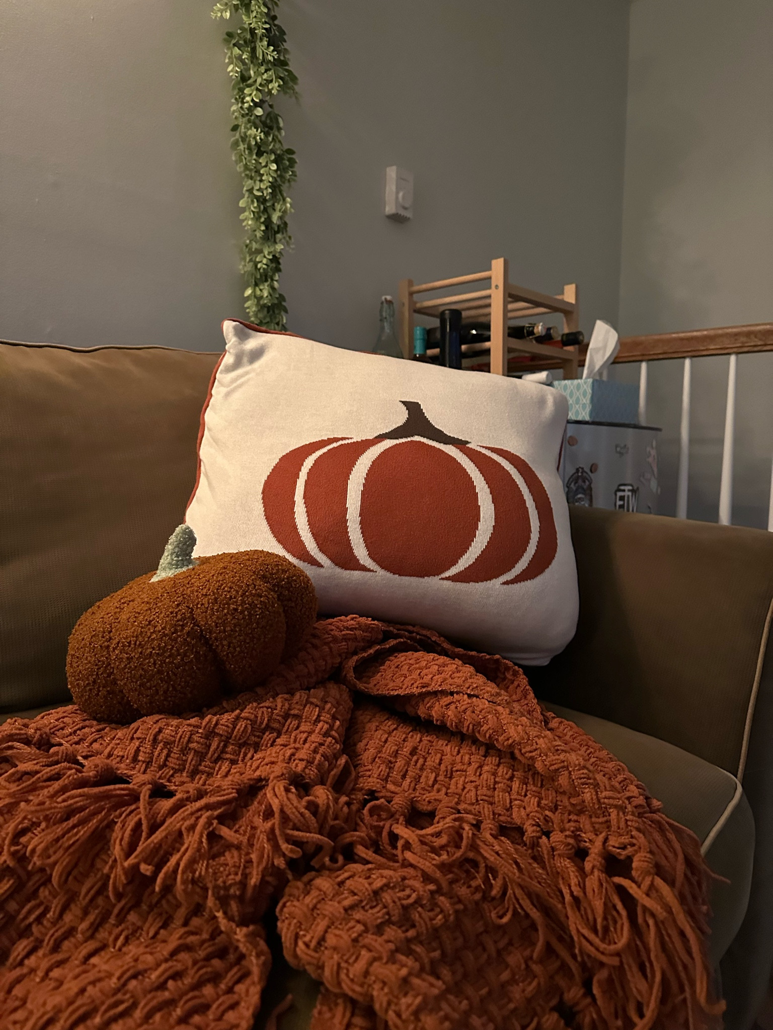 Cozy pumpkin couch corner 

#LTKhome #LTKHoliday #LTKSeasonal